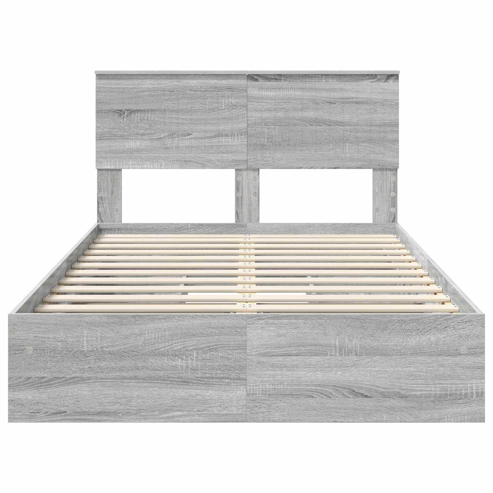 Κρεβάτι Αποθήκης Γκρίζο Σονομα 120 x 190 cm Επεξεργασμένο Ξύλο