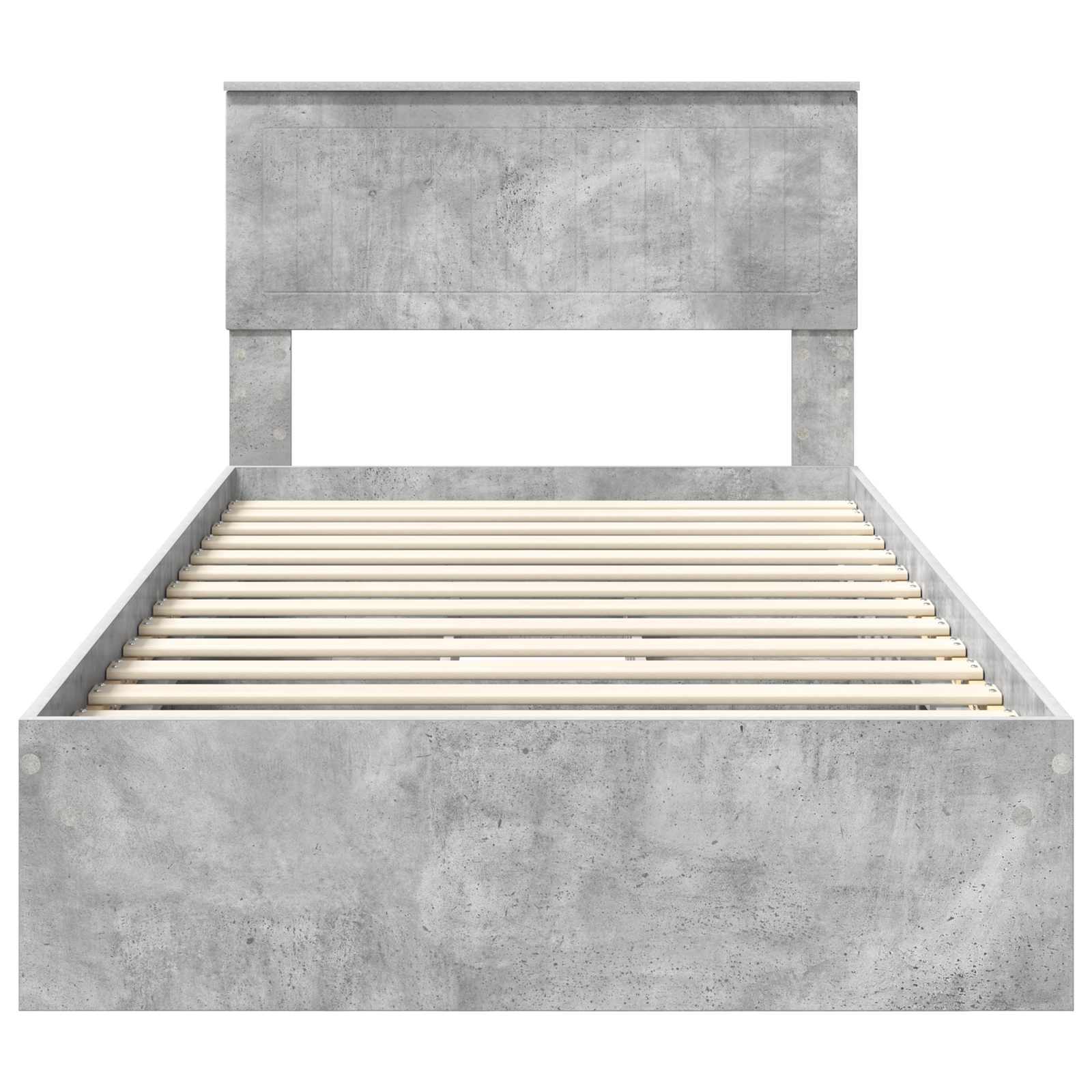 Κρεβάτι Αποθήκης Σκυρόδεμα Γκρι 100 x 200 cm Επεξεργασμένο ξύλο