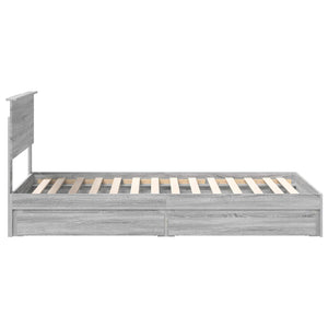 Κρεβάτι Αποθήκης Γκρίζο Σονομα 100 x 200 cm Επεξεργασμένο Ξύλο