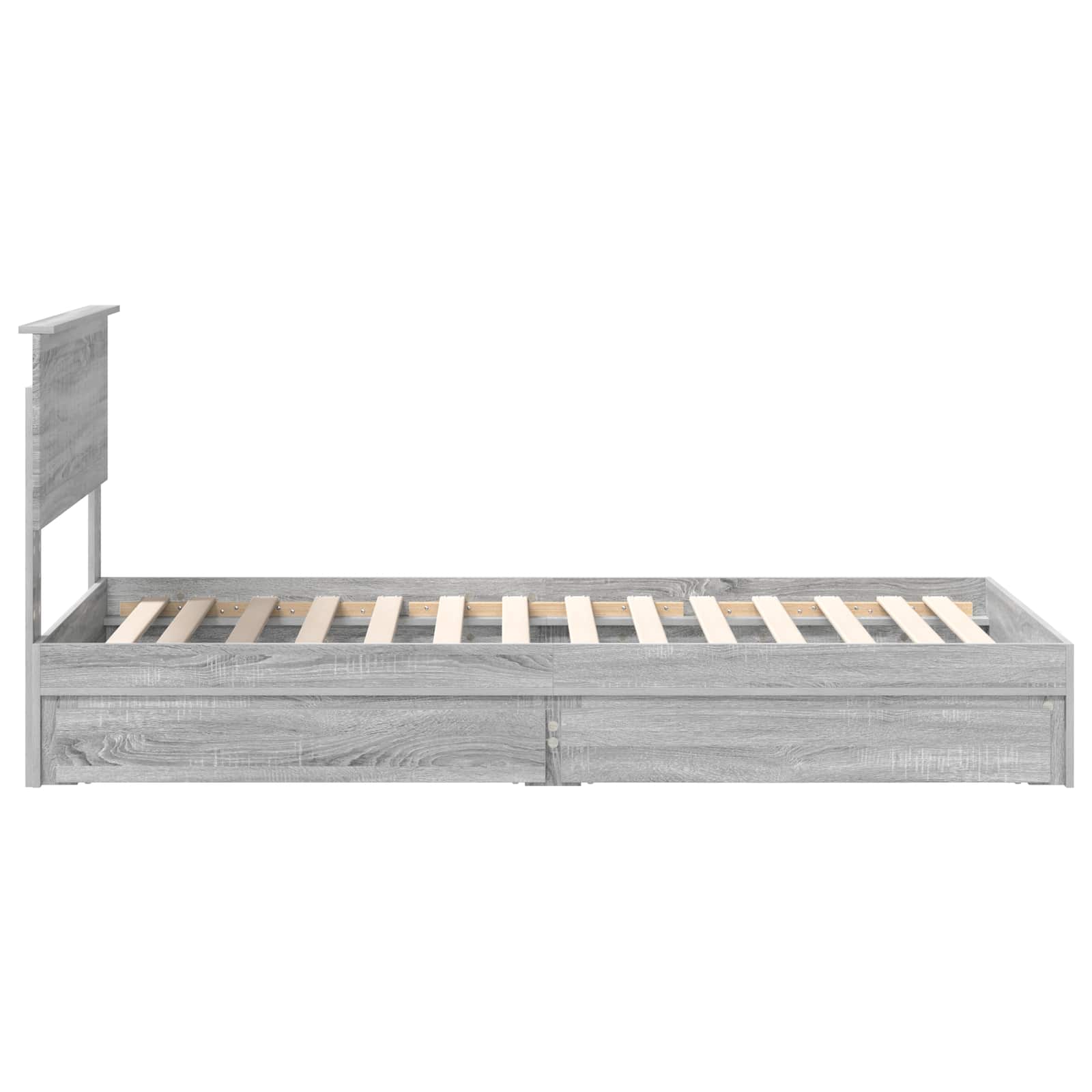 Κρεβάτι Αποθήκης Γκρίζο Σονομα 90 x 200 cm Επεξεργασμένο ξύλο