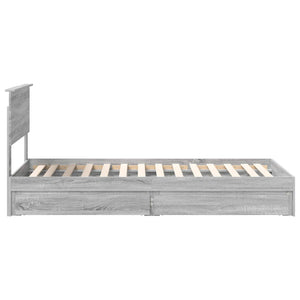Κρεβάτι Αποθήκης Γκρίζο Σονομα 90 x 200 cm Επεξεργασμένο Ξύλο