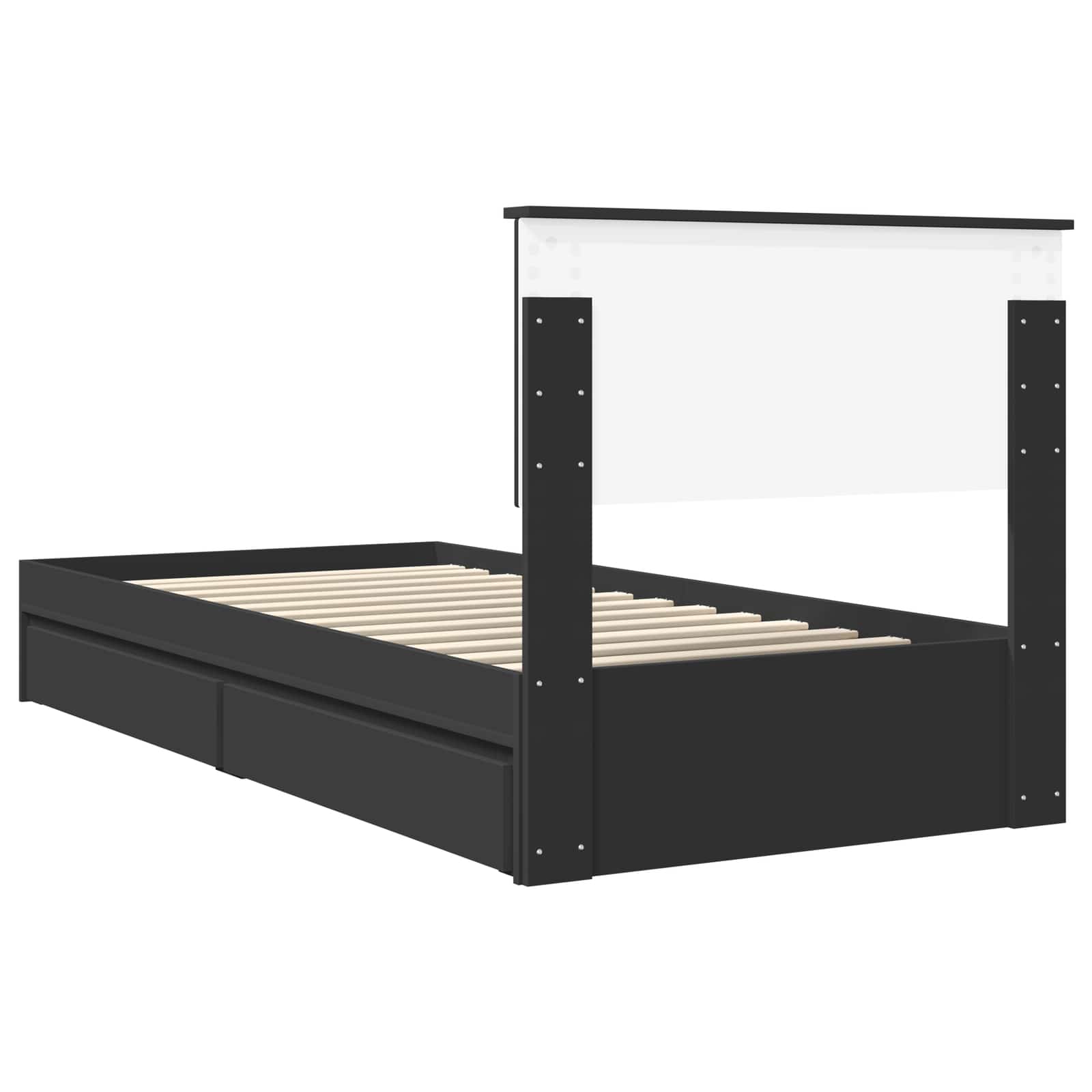 Κρεβάτι Αποθήκης Μαύρο 90 x 190 cm Επεξεργασμένο ξύλο