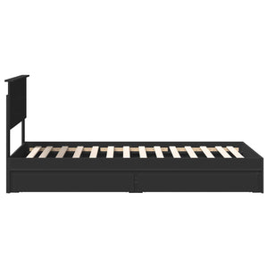 Κρεβάτι Αποθήκης Μαύρο 90 x 190 cm Επεξεργασμένο Ξύλο