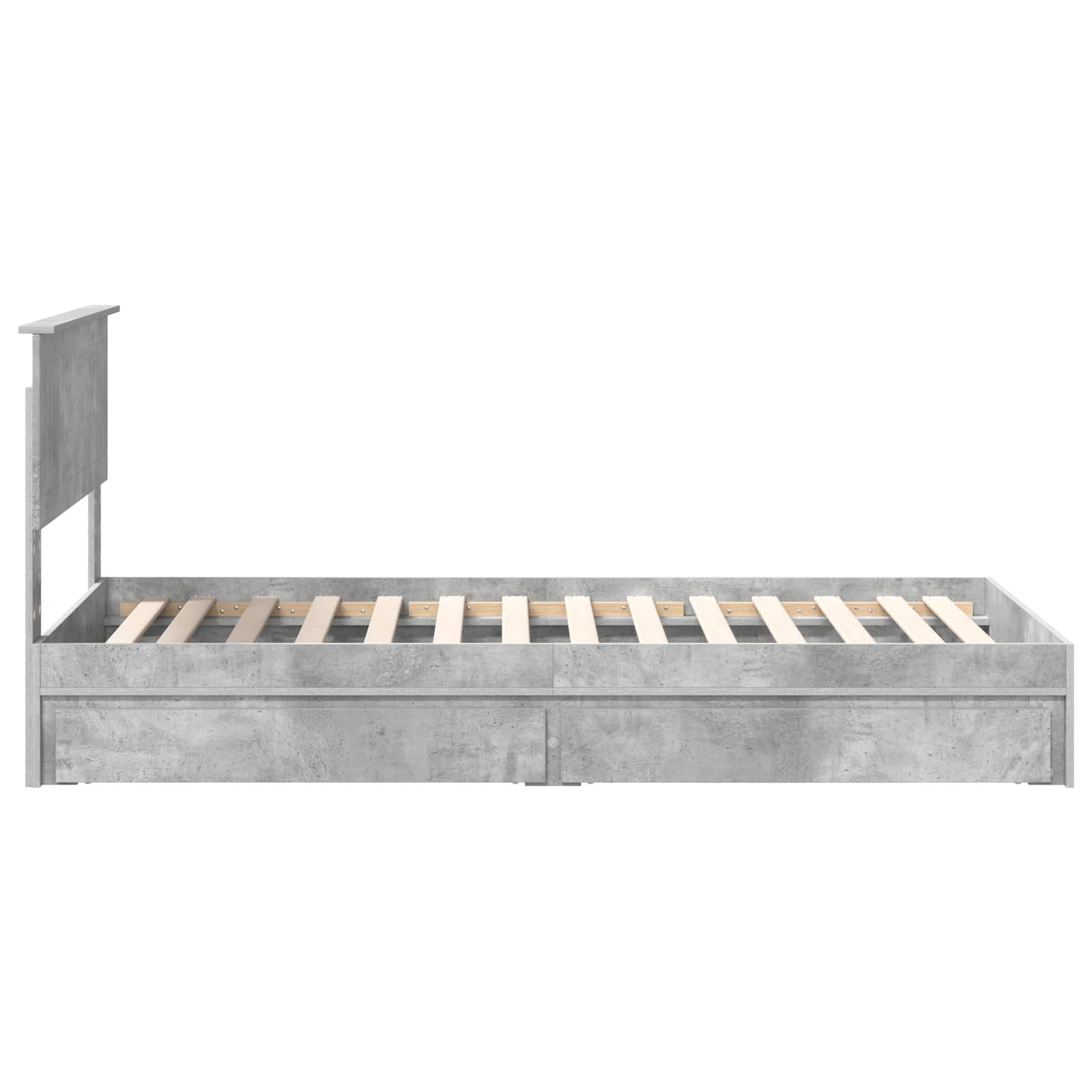 Κρεβάτι Αποθήκης Σκυρόδεμα Γκρι 90 x 190 cm Επεξεργασμένο ξύλο