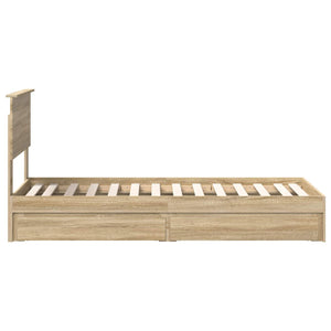 Κρεβάτι Αποθήκης Δρύς Sonoma 75 x 190 cm Επεξεργασμένο Ξύλο
