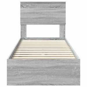 Κρεβάτι Αποθήκης Γκρίζο Σονομα 75 x 190 cm Επεξεργασμένο Ξύλο