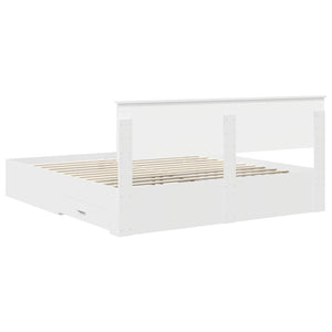 Σκελετός Κρεβατιού Λευκό 180 x 200 cm Επεξεργασμένο Ξύλο