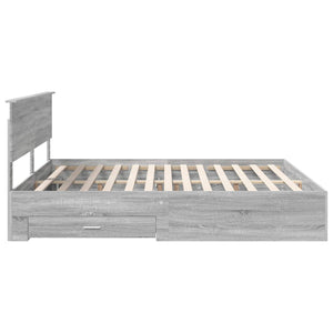 Σκελετός Κρεβατιού Γκρι Sonoma 180 x 200 cm Επεξεργασμένο Ξύλο