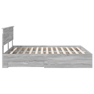 Σκελετός Κρεβατιού Γκρι Sonoma 160 x 200 cm Επεξεργασμένο Ξύλο