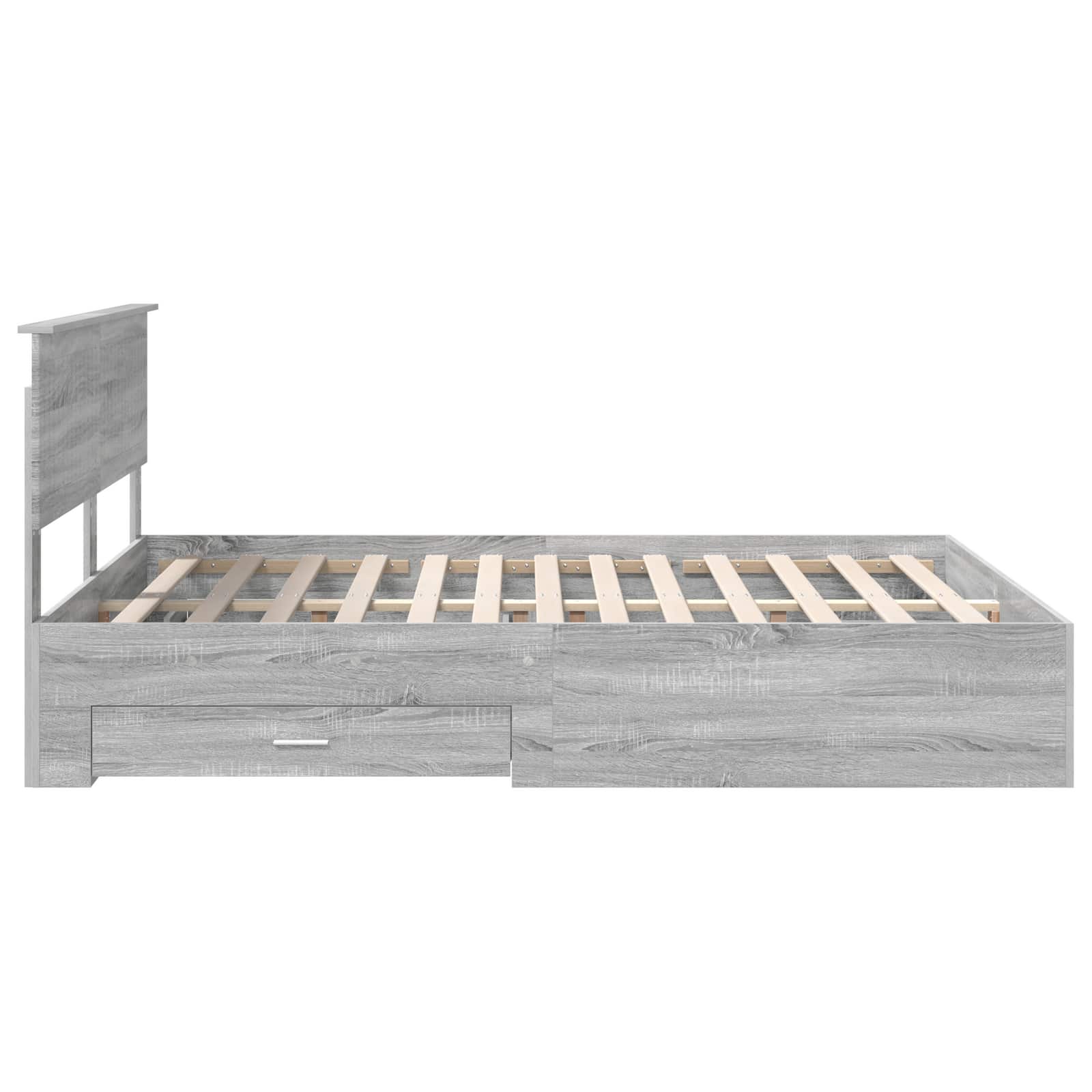 Σκελετός Κρεβατιού Γκρι Sonoma 150 x 200 cm Επεξεργασμένο Ξύλο - Pakobazaar