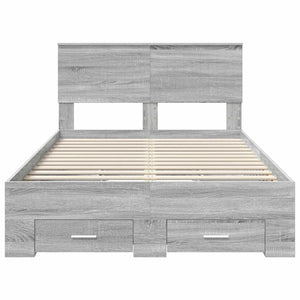 Σκελετός Κρεβατιού Γκρι Sonoma 120 x 190 cm Επεξεργασμένο Ξύλο