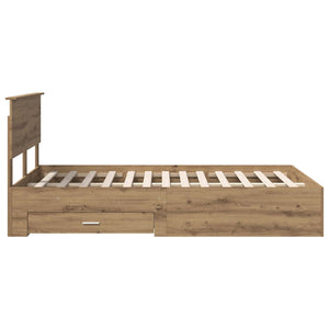 Σκελετός Κρεβατιού Artisan Oak 120 x 190 cm Επεξεργασμένο ξύλο - Pakobazaar