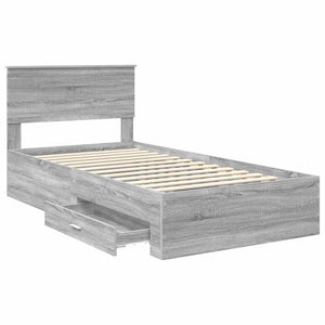 Σκελετός Κρεβατιού Γκρι Sonoma 100 x 200 cm Επεξεργασμένο Ξύλο