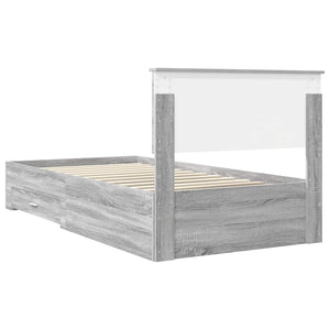 Σκελετός Κρεβατιού Γκρι Sonoma 100 x 200 cm Επεξεργασμένο Ξύλο