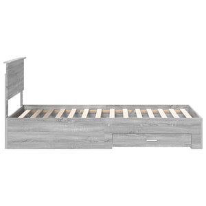 Σκελετός Κρεβατιού Γκρι Sonoma 100 x 200 cm Επεξεργασμένο Ξύλο