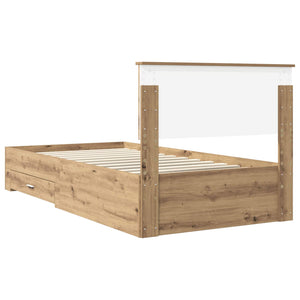 Σκελετός Κρεβατιού Artisan Δρυς 100 x 200 cm Επεξεργασμένο Ξύλο