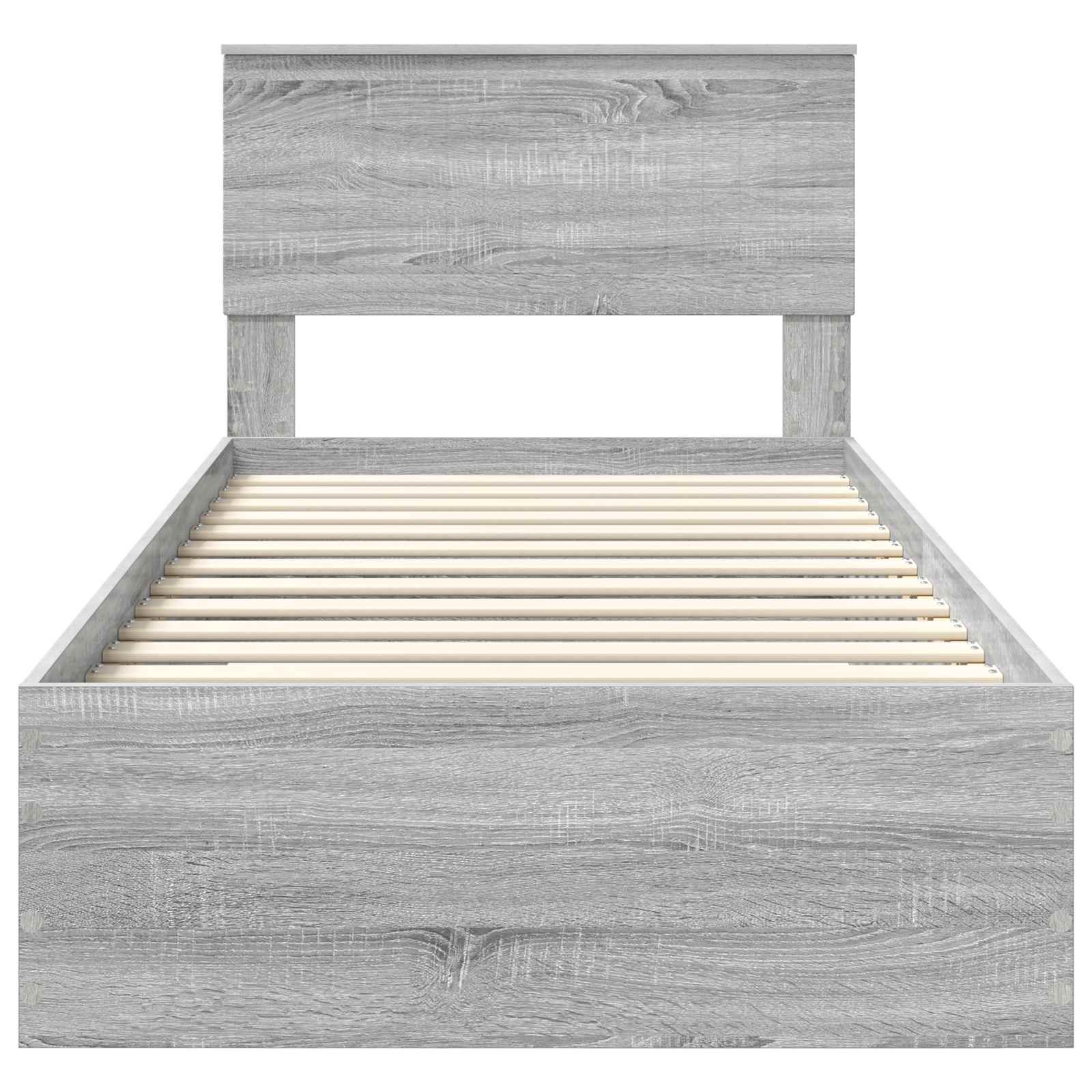 Σκελετός Κρεβατιού Γκρίζο Σονομα 90 x 190 cm Επεξεργασμένο ξύλο