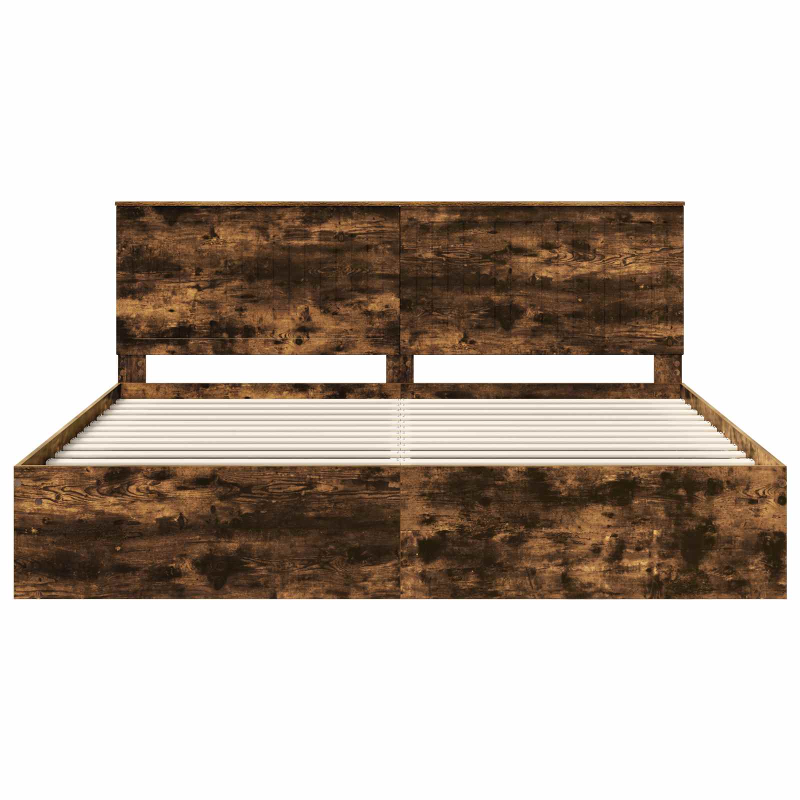 Σκελετός Κρεβατιού με κεφαλάρι Καπνιστό Δρύς 200 x 200 cm