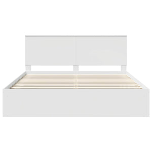 Σκελετός Κρεβατιού Λευκό 180 x 200 cm Στερεά ξυλεία πεύκου