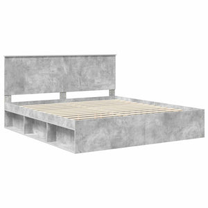 Σκελετός Κρεβατιού Σκυρόδεμα 180 x 200 cm Στερεά ξυλεία πεύκου