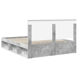 Σκελετός Κρεβατιού Σκυρόδεμα 160 x 200 cm Στερεά ξυλεία πεύκου