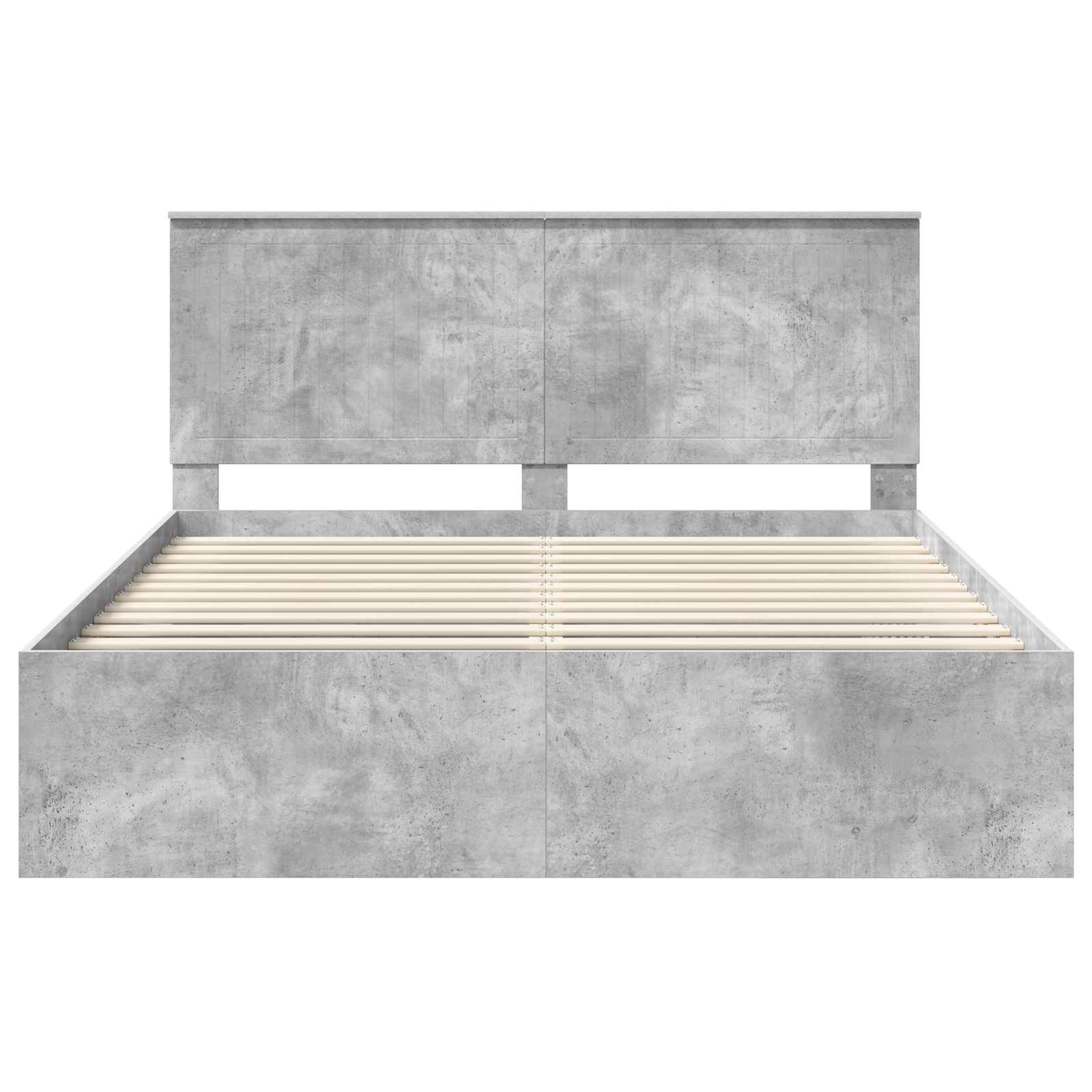 Σκελετός Κρεβατιού Σκυρόδεμα 160 x 200 cm Στερεά ξυλεία πεύκου