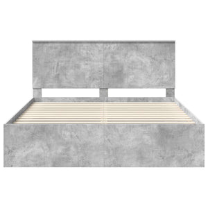 Σκελετός Κρεβατιού Σκυρόδεμα 160 x 200 cm Στερεά ξυλεία πεύκου