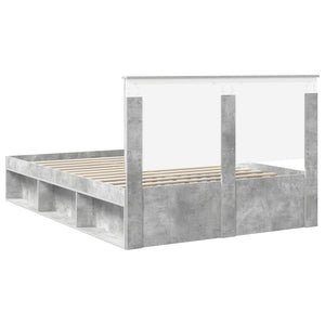 Σκελετός Κρεβατιού Σκυρόδεμα 140 x 200 cm Στερεά ξυλεία πεύκου