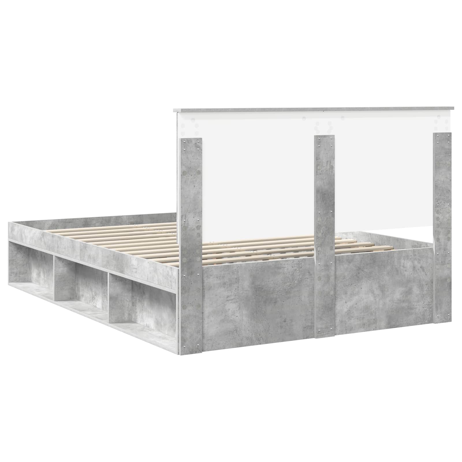 Σκελετός Κρεβατιού Σκυρόδεμα 140 x 190 cm Στερεά ξυλεία πεύκου