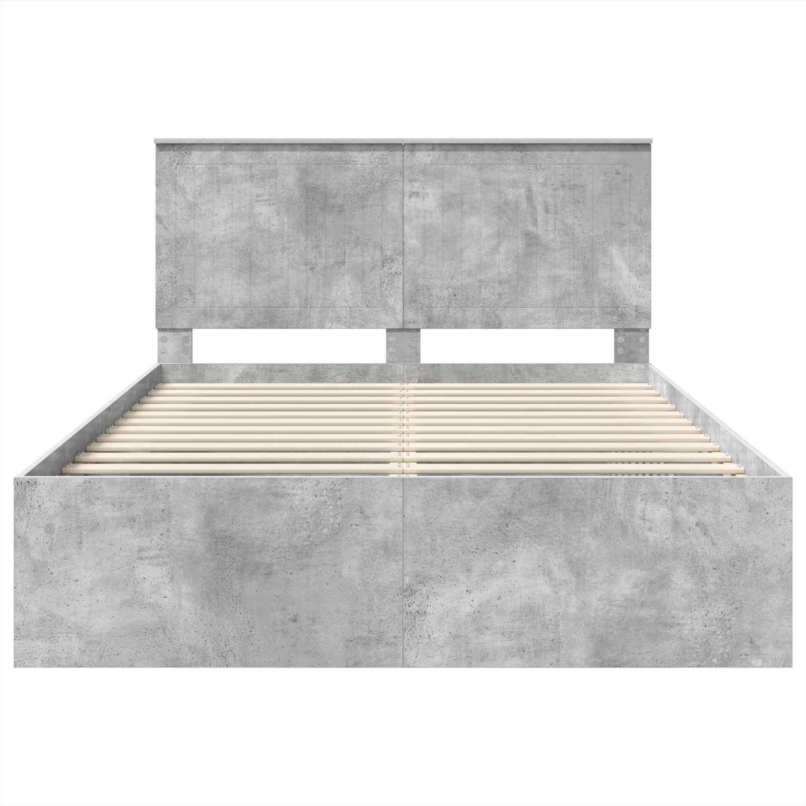 Σκελετός Κρεβατιού Σκυρόδεμα 140 x 190 cm Στερεά ξυλεία πεύκου