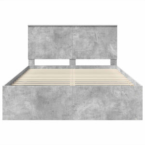 Σκελετός Κρεβατιού Σκυρόδεμα 140 x 190 cm Στερεά ξυλεία πεύκου
