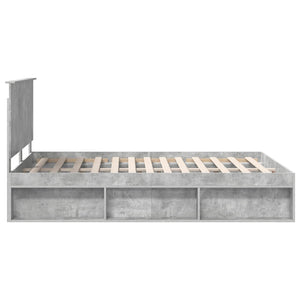 Σκελετός Κρεβατιού Σκυρόδεμα 140 x 190 cm Στερεά ξυλεία πεύκου