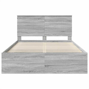 Σκελετός Κρεβατιού με κεφαλάρι Γκρίζο Σονομα 140 x 190 cm