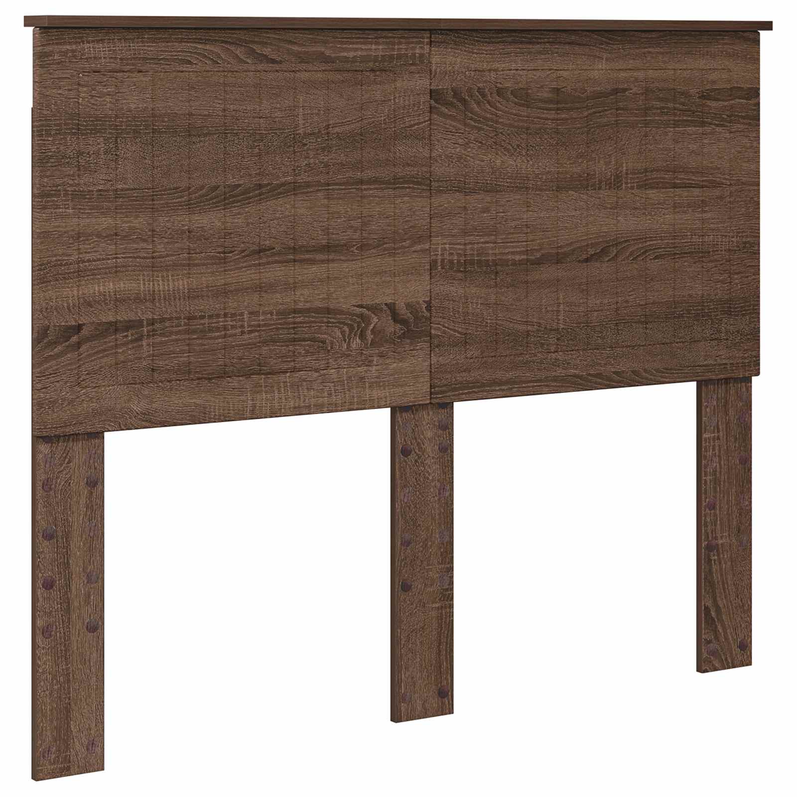 Σκελετός Κρεβατιού Καφέ δρυς 135 x 190 cm Στερεά ξυλεία πεύκου - Pakobazaar