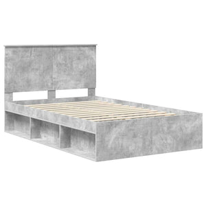 Σκελετός Κρεβατιού Σκυρόδεμα 120 x 200 cm Στερεά ξυλεία πεύκου