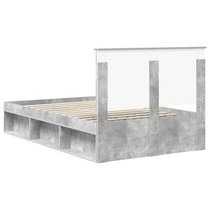 Σκελετός Κρεβατιού Σκυρόδεμα 120 x 200 cm Στερεά ξυλεία πεύκου