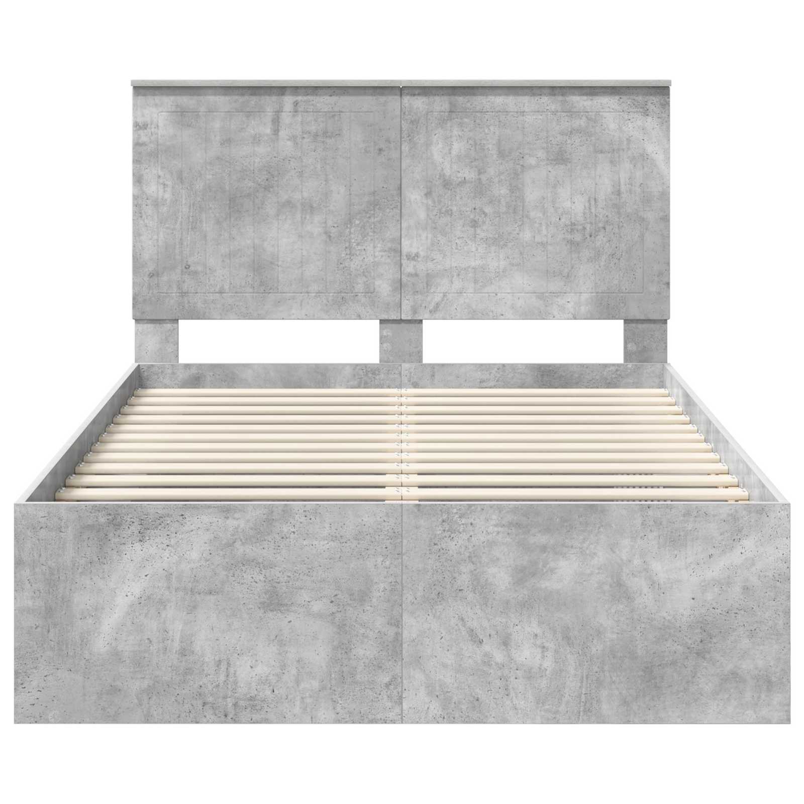 Σκελετός Κρεβατιού Σκυρόδεμα 120 x 200 cm Στερεά ξυλεία πεύκου