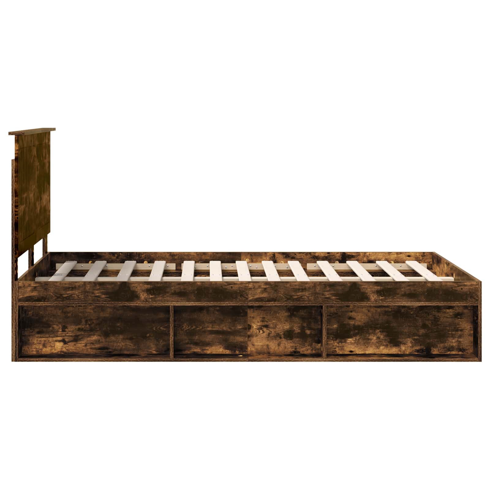 Σκελετός Κρεβατιού με κεφαλάρι Καπνιστό Δρύς 120 x 190 cm