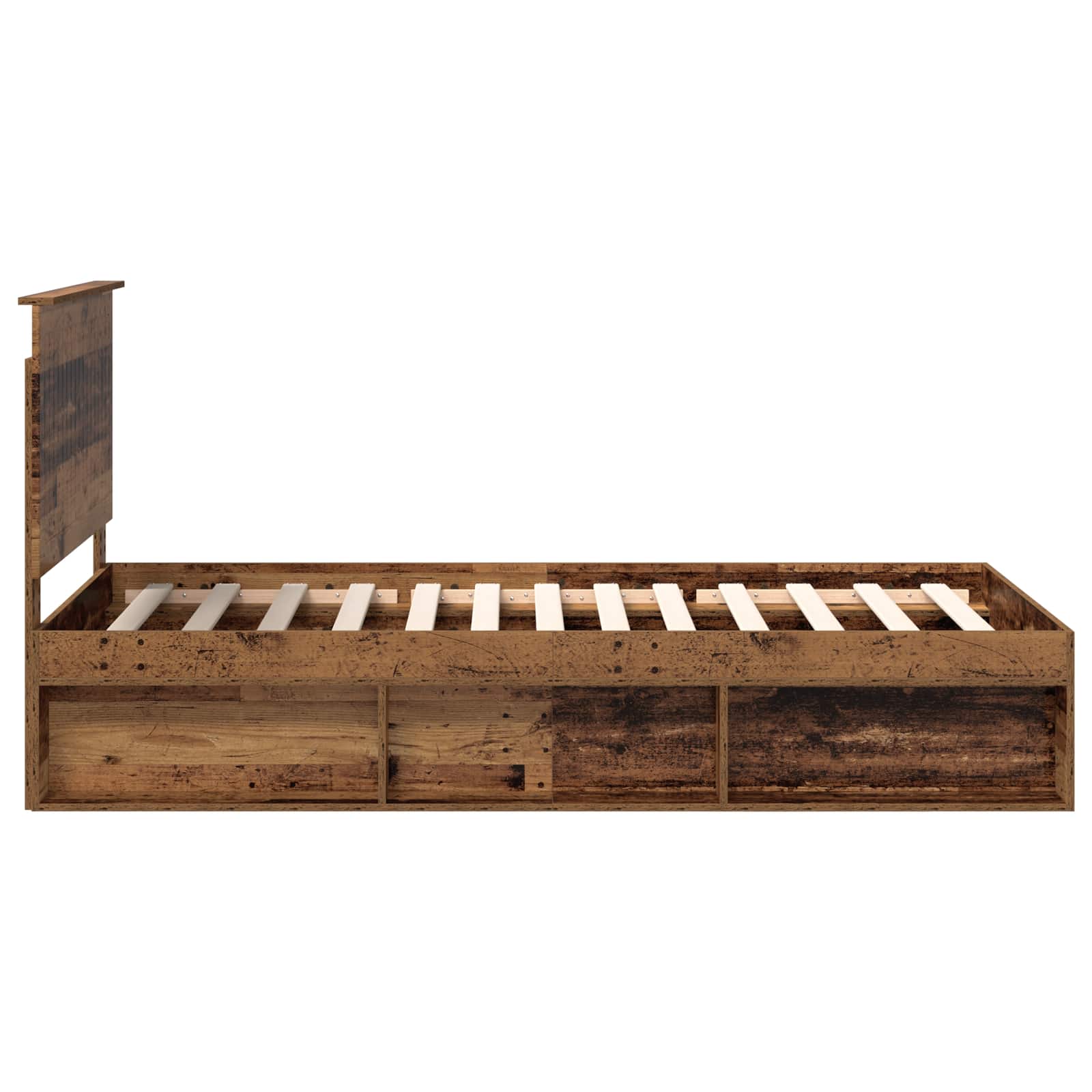 Σκελετός Κρεβατιού Παλιό ξύλο 100 x 200 cm Στερεά ξυλεία πεύκου