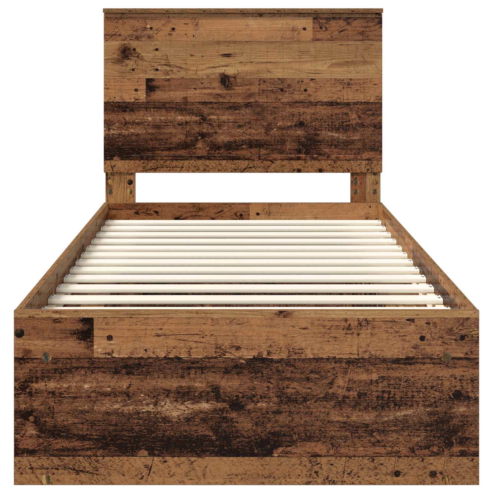 Σκελετός Κρεβατιού Παλιό ξύλο 90 x 190 cm Στερεά ξυλεία πεύκου