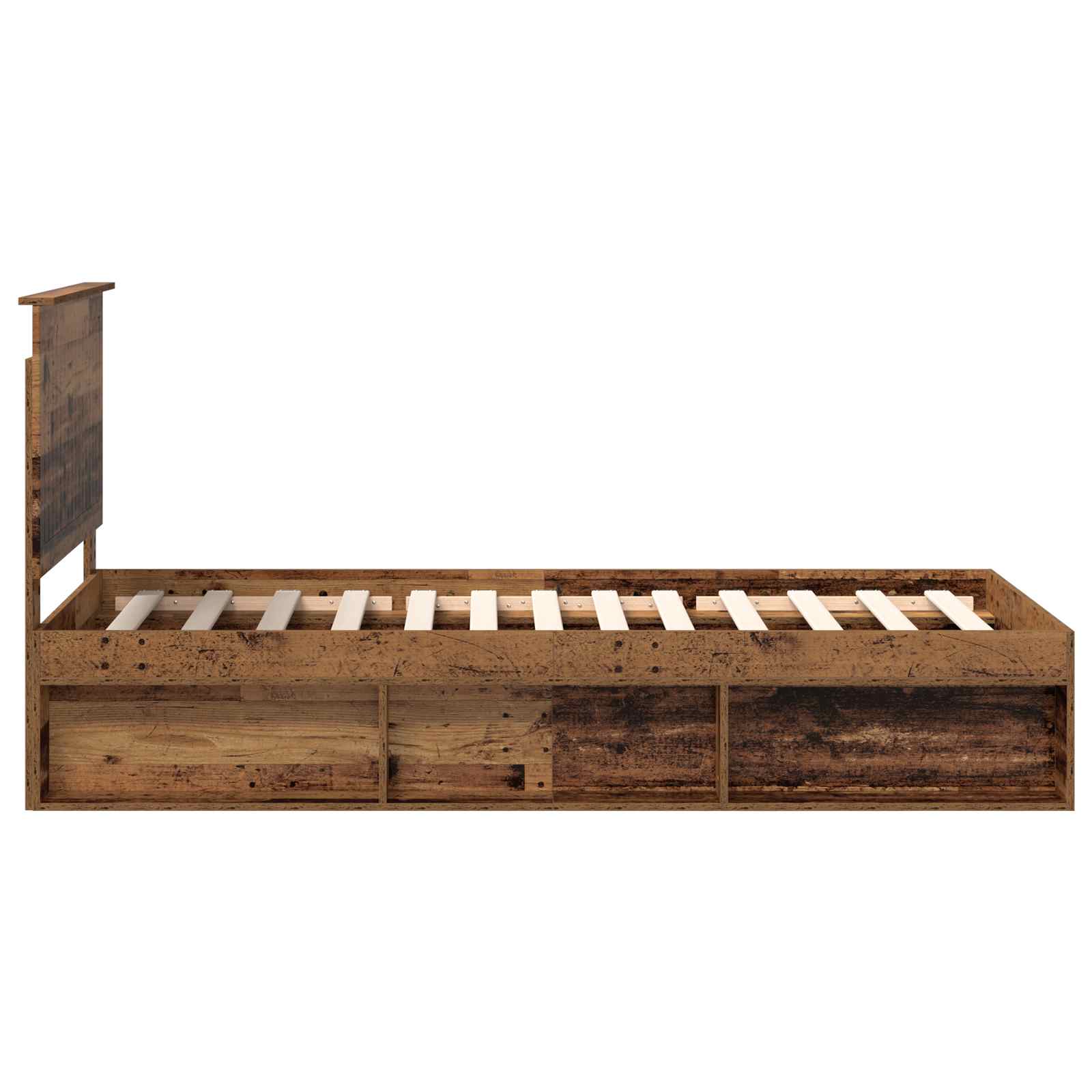 Σκελετός Κρεβατιού Παλιό ξύλο 90 x 190 cm Στερεά ξυλεία πεύκου