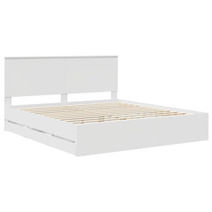 Σκελετός Κρεβατιού Λευκό 180 x 200 cm Μηχανήματος Ξύλο