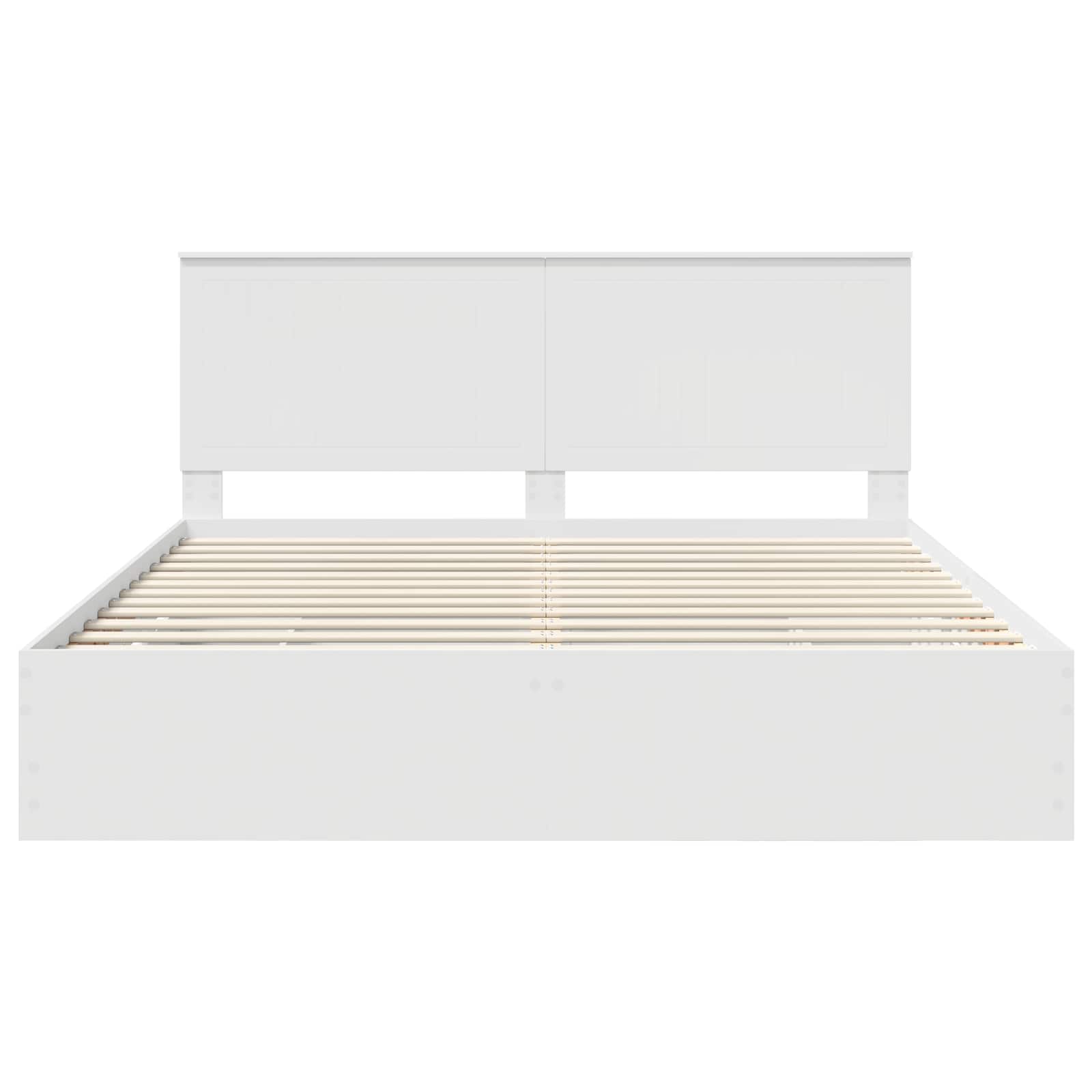 Σκελετός Κρεβατιού Λευκό 180 x 200 cm Μηχανήματος Ξύλο