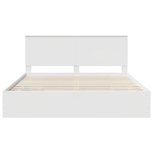 Σκελετός Κρεβατιού Λευκό 180 x 200 cm Μηχανήματος Ξύλο