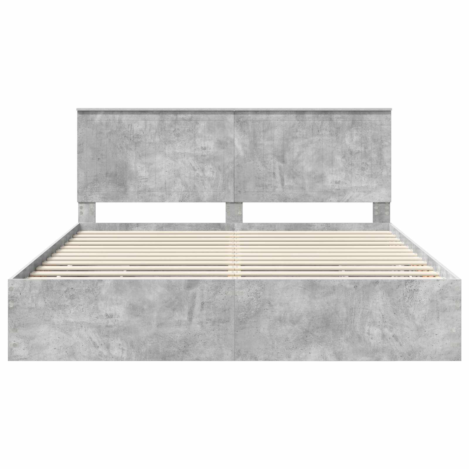 Σκελετός Κρεβατιού Σκυρόδεμα Γκρι 180 x 200 cm Μηχανήματος Ξύλο