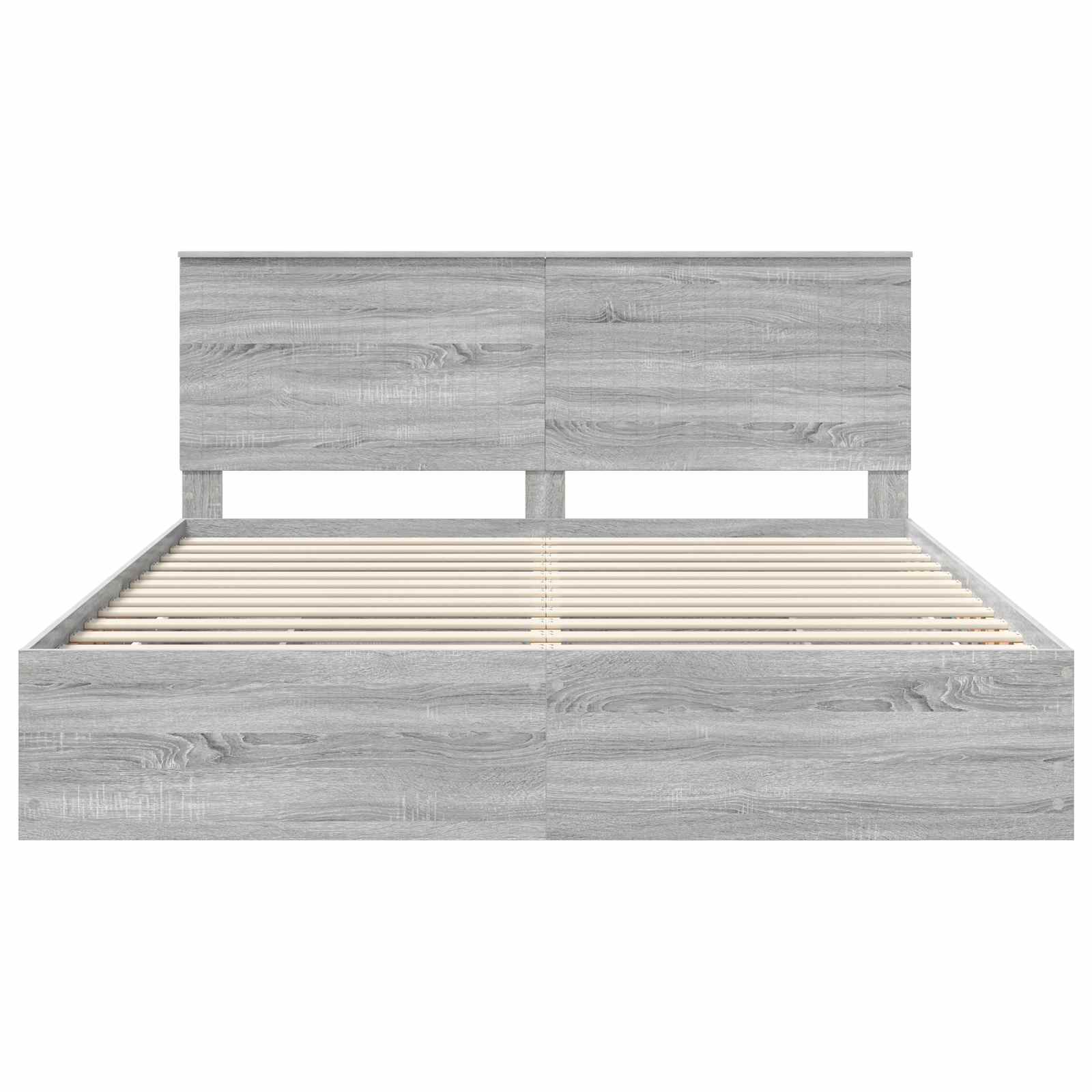 Σκελετός Κρεβατιού Γκρίζο Σονομα 180 x 200 cm Μηχανήματος Ξύλο