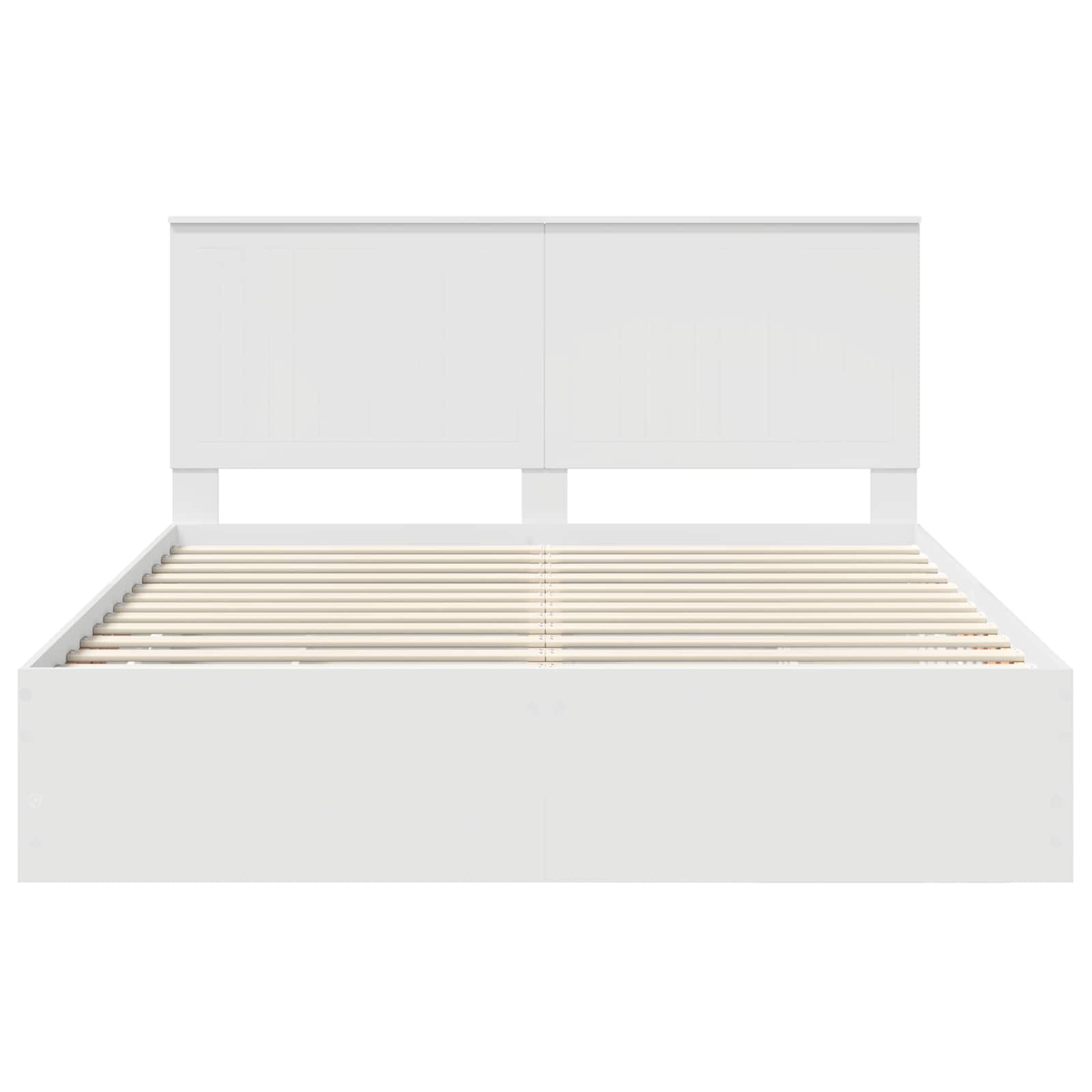Σκελετός Κρεβατιού Λευκό 160 x 200 cm Μηχανήματος Ξύλο