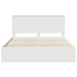 Σκελετός Κρεβατιού Λευκό 160 x 200 cm Μηχανήματος Ξύλο