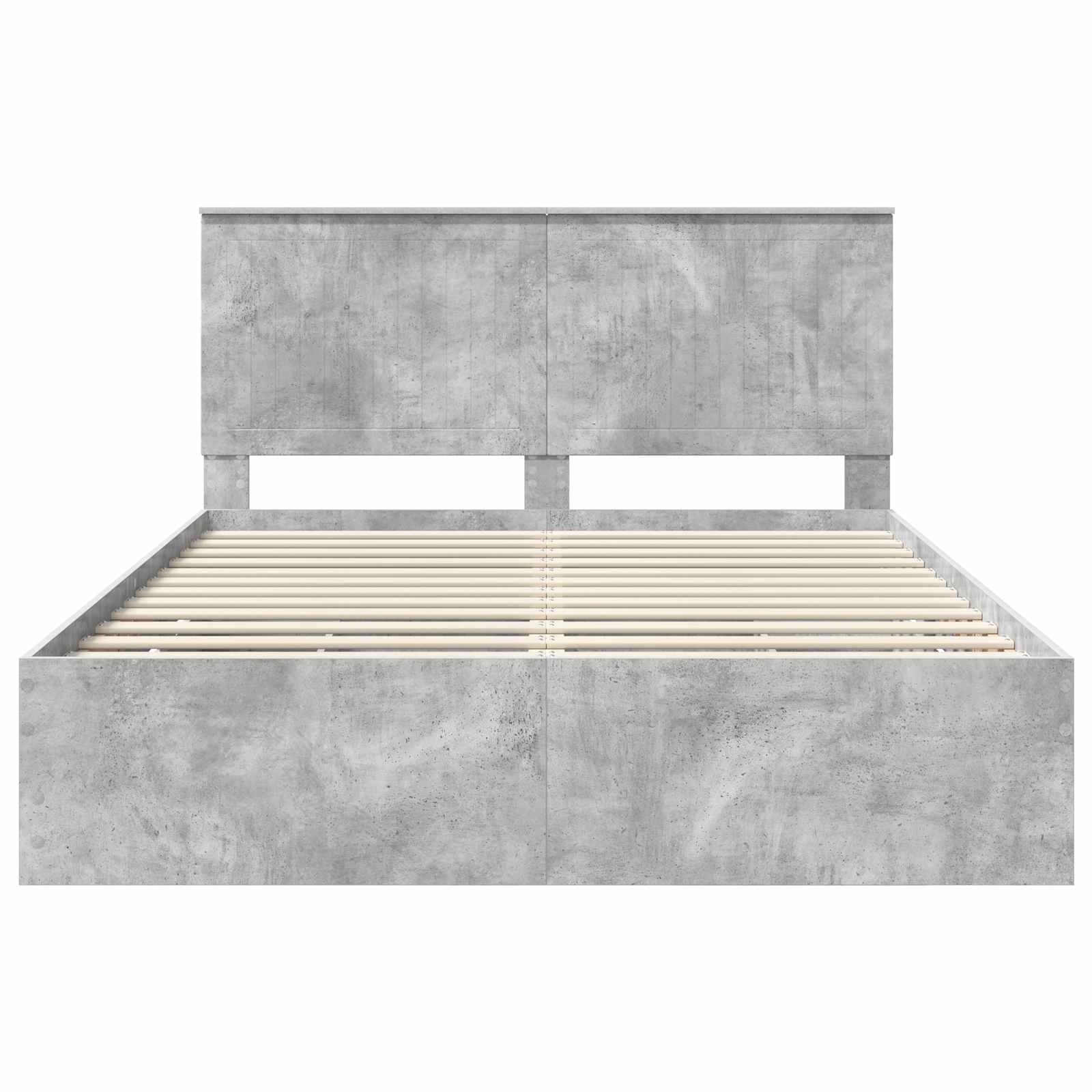 Σκελετός Κρεβατιού Σκυρόδεμα Γκρι 150 x 200 cm Μηχανήματος Ξύλο