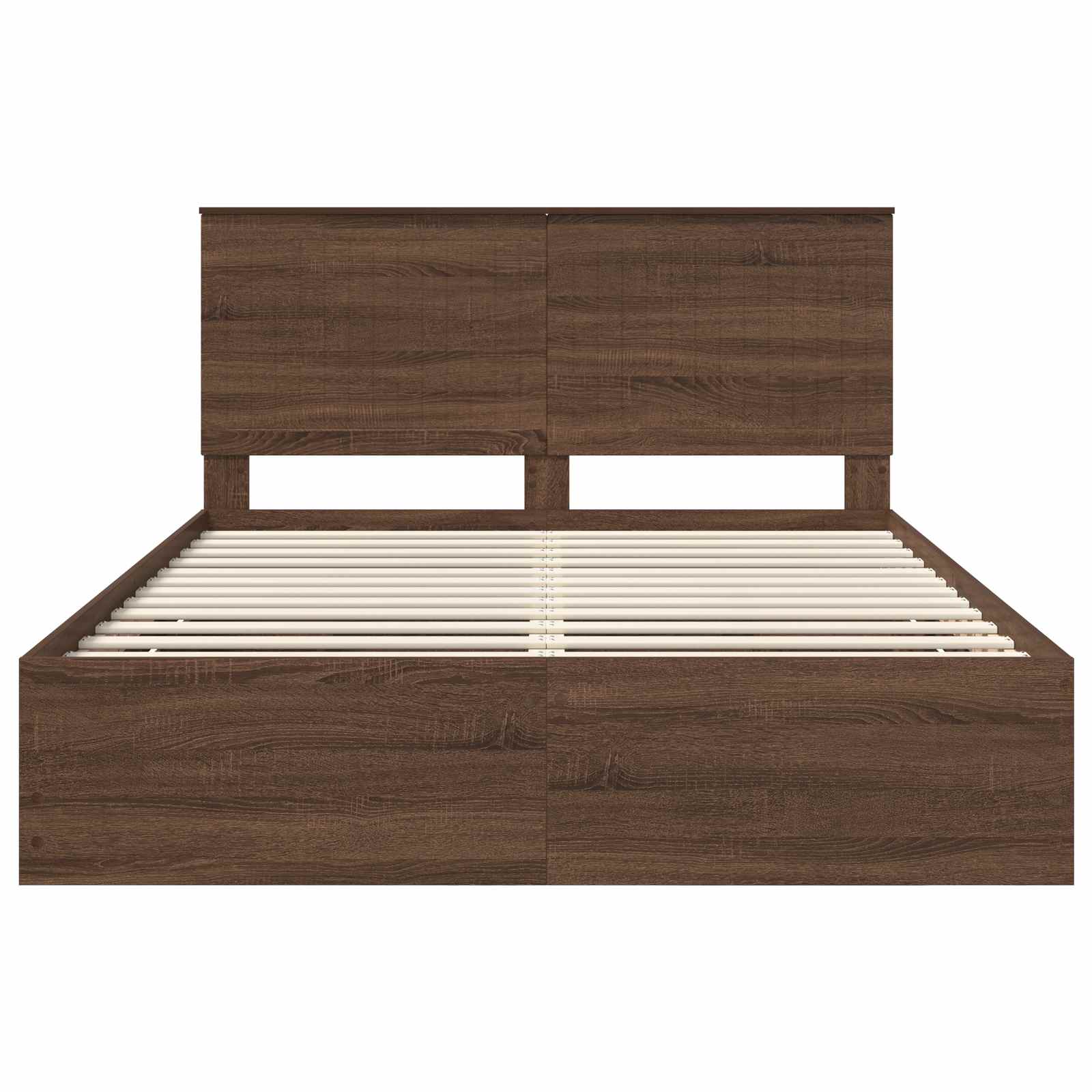 Σκελετός Κρεβατιού Καφέ δρυς 150 x 200 cm Μηχανήματος Ξύλο